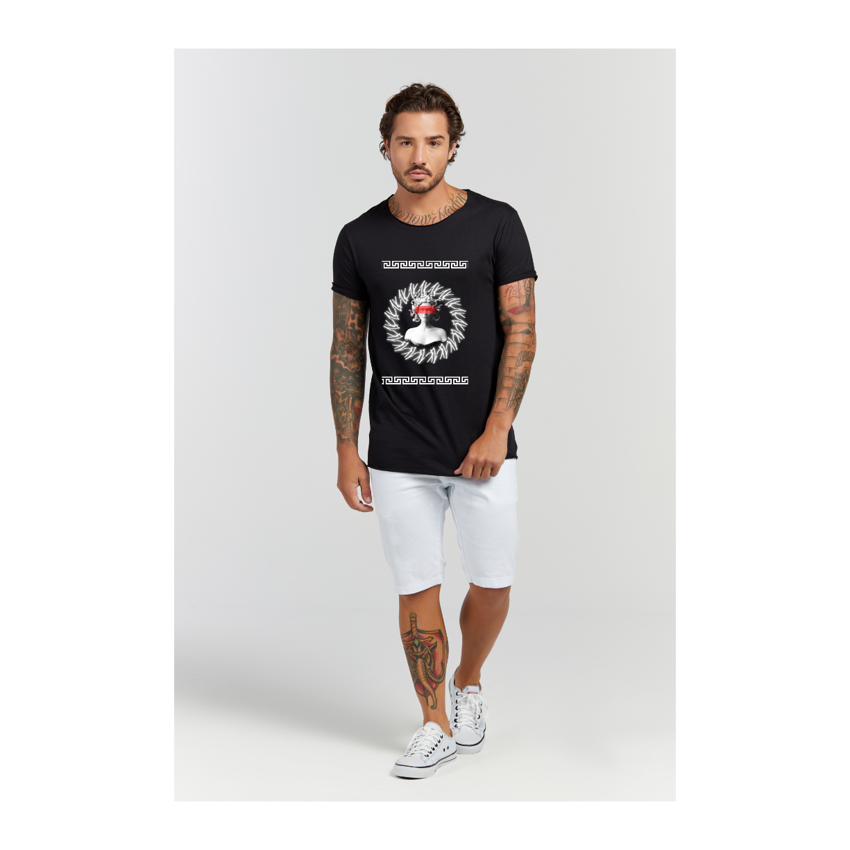 Camiseta Longline Preto