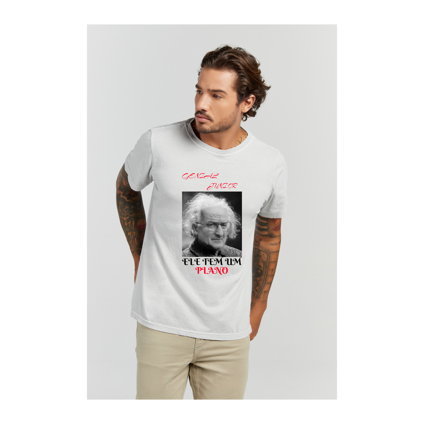 Camiseta Estonada Branco Gelo