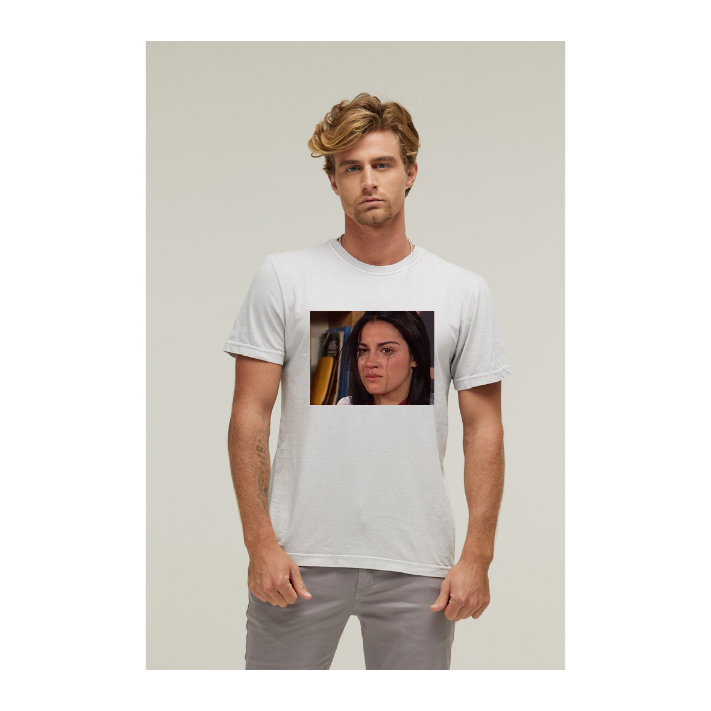 Camiseta Estonada Branco Gelo