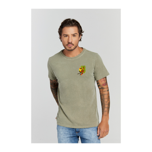 Camiseta Estonada Verde Militar