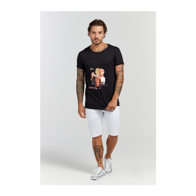 Camiseta Longline Preto