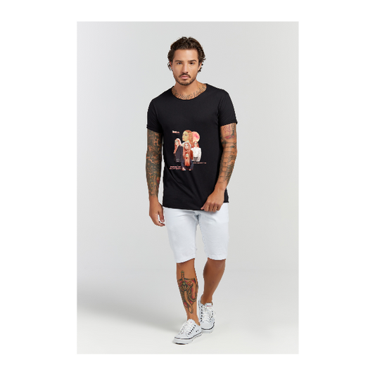 Camiseta Longline Preto