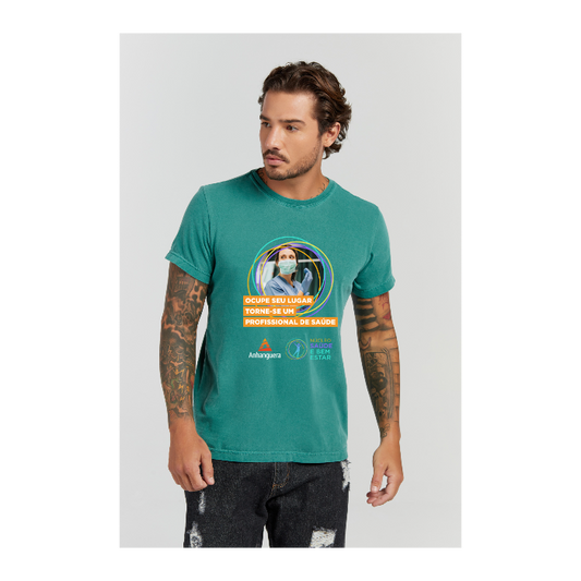Camiseta Estonada Verde Musgo