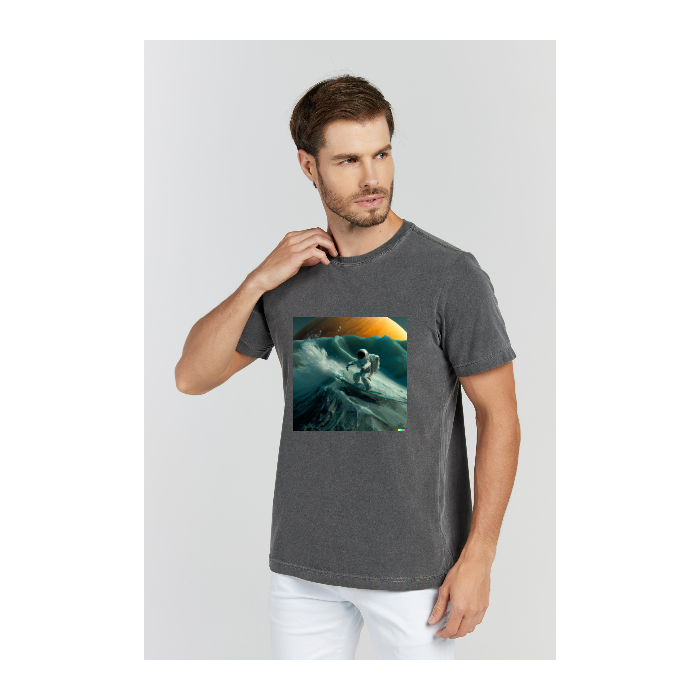 Camiseta Estonada Cinza Chumbo