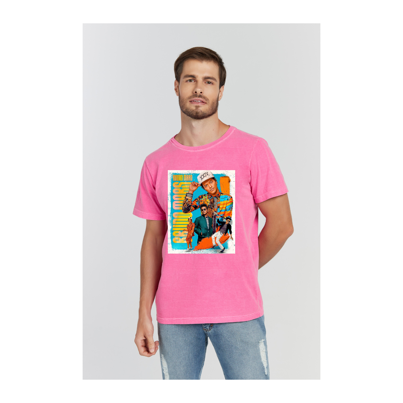 Camiseta Estonada Rosa Pink