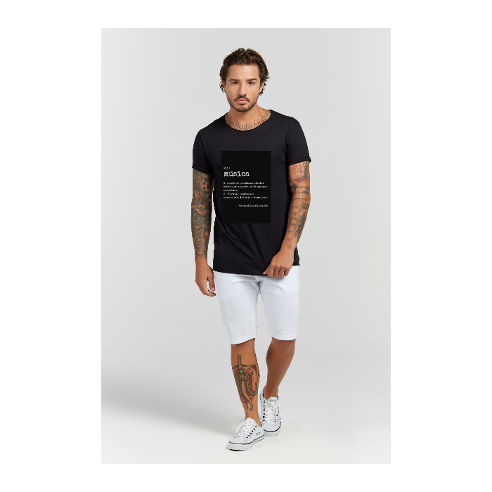 Camiseta Longline Preto
