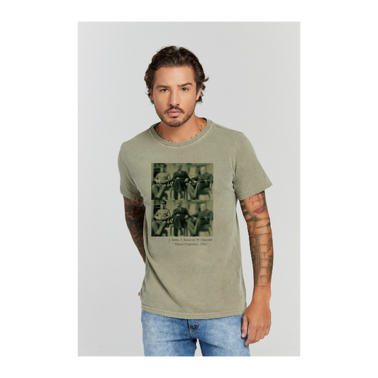 Camiseta Estonada Verde Militar