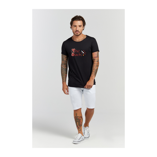 Camiseta Longline Preto