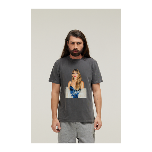Camiseta Estonada Cinza Chumbo