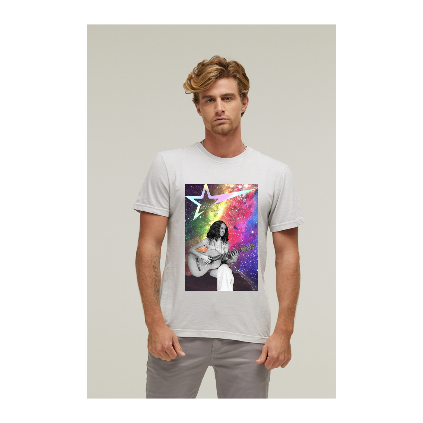 Camiseta Estonada Branco Gelo