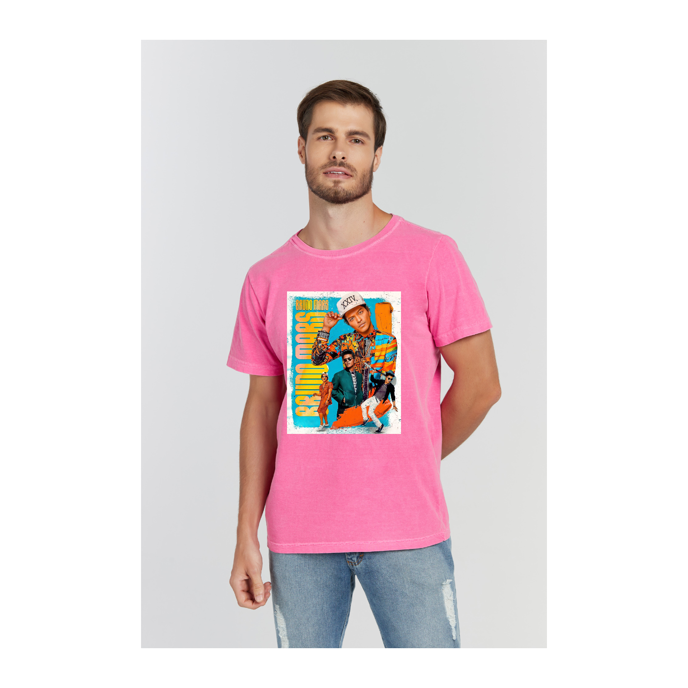Camiseta Estonada Rosa Pink