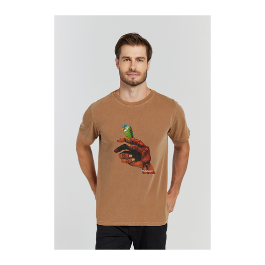 Camiseta Estonada Marrom