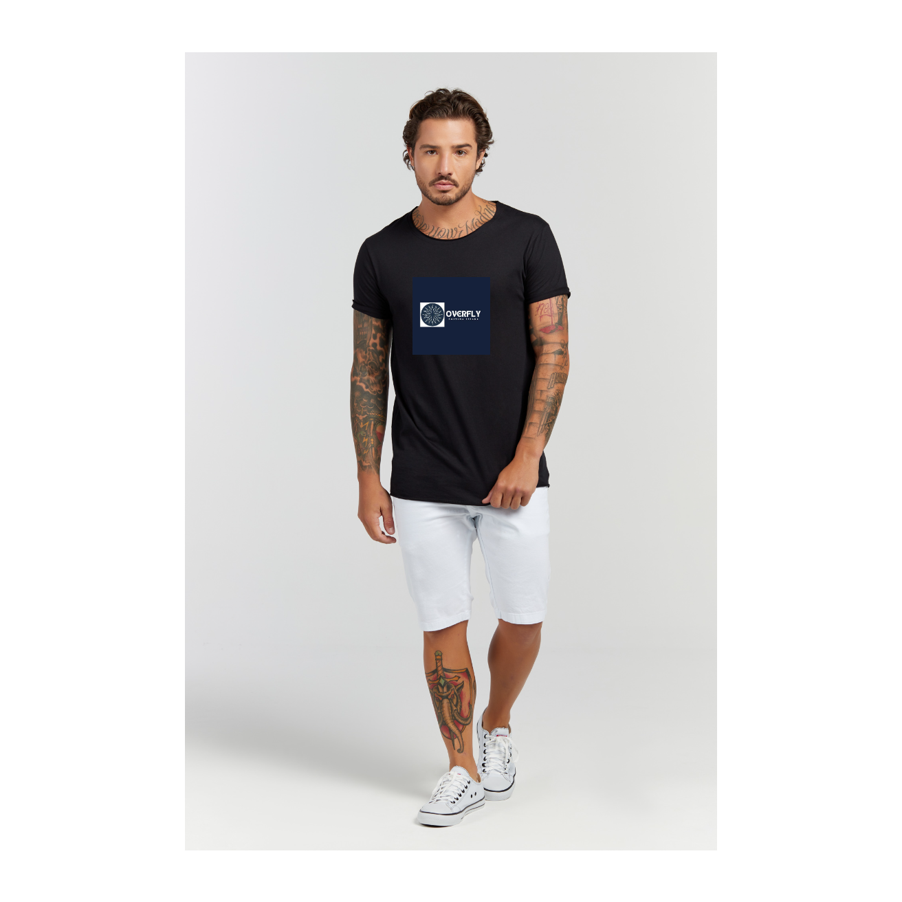 Camiseta Longline Preto
