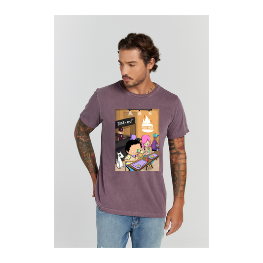 Camiseta Estonada Roxo