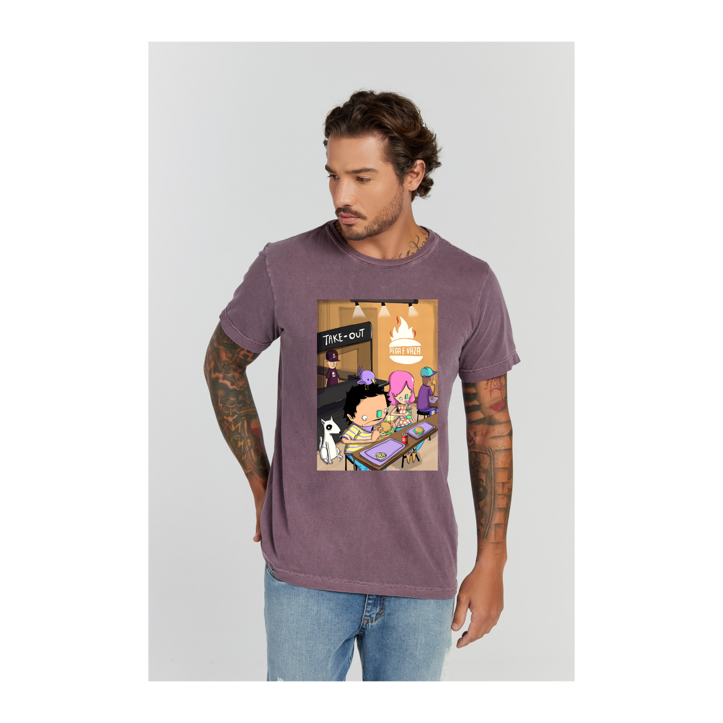 Camiseta Estonada Roxo