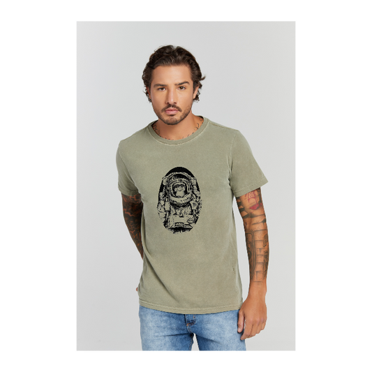 Camiseta Estonada Verde Militar
