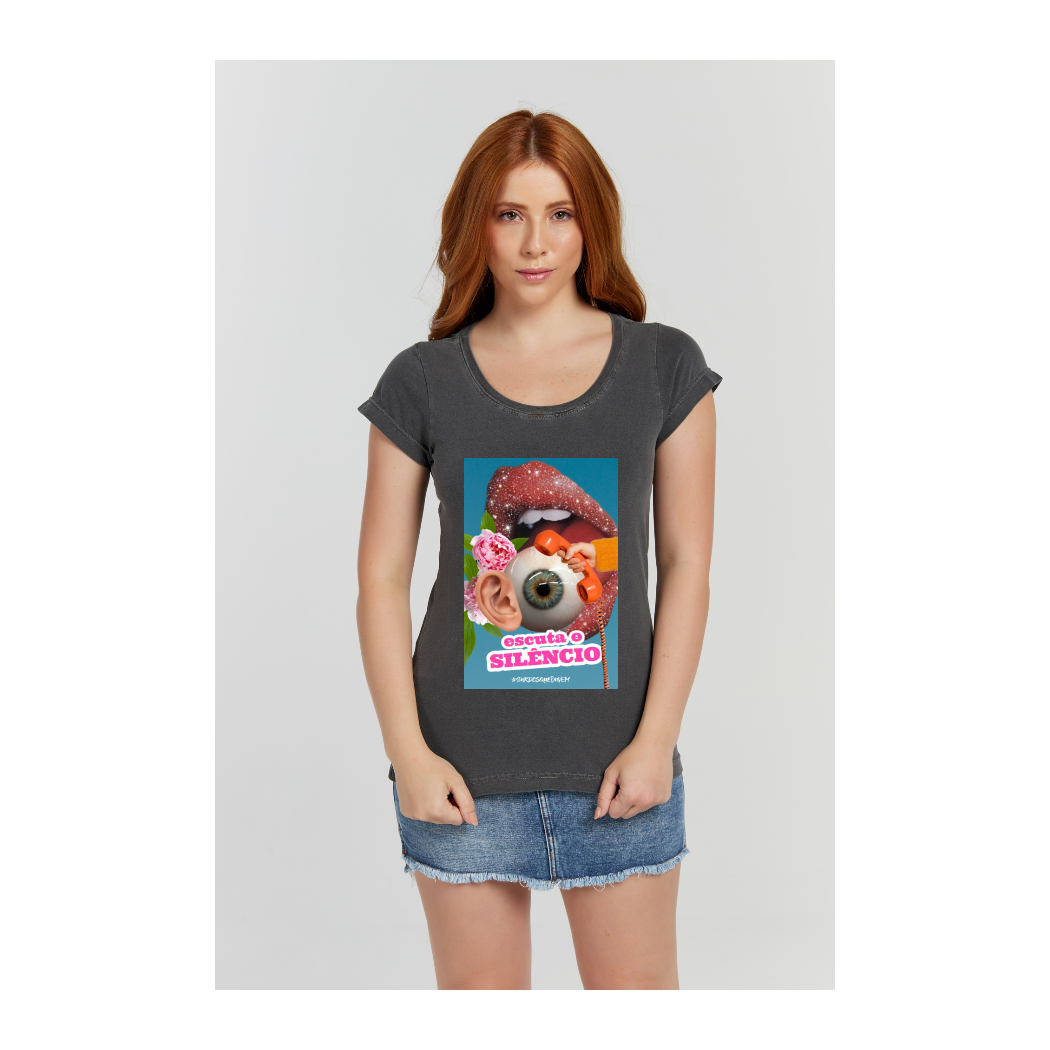 Baby long Estonada Cinza Chumbo