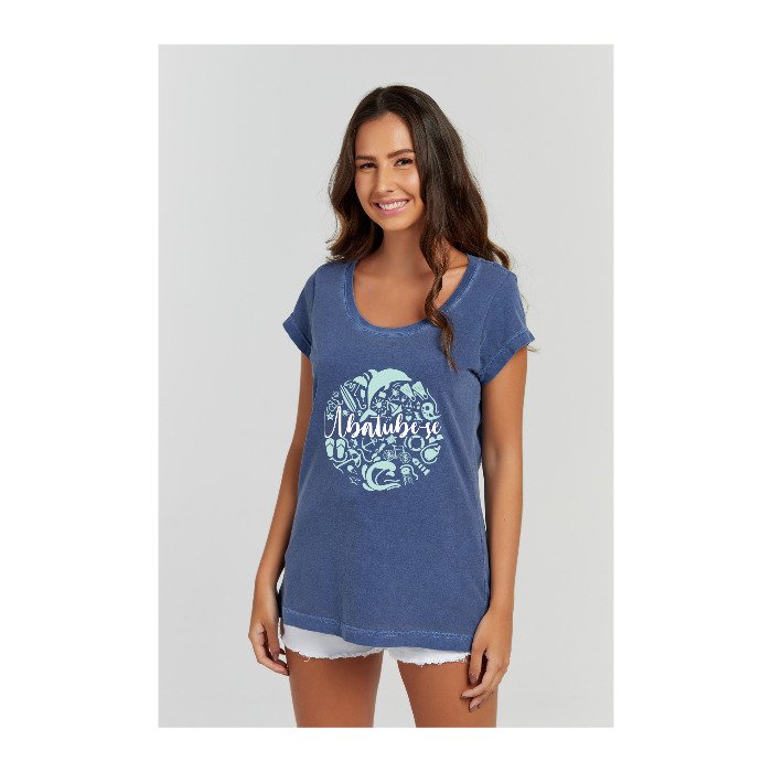 Baby long Estonada Azul Marinho