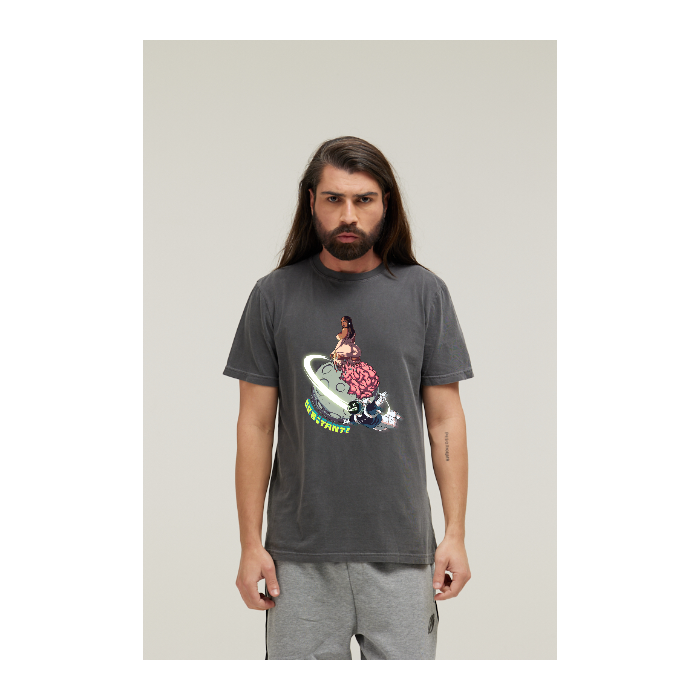 Camiseta Estonada Cinza Chumbo