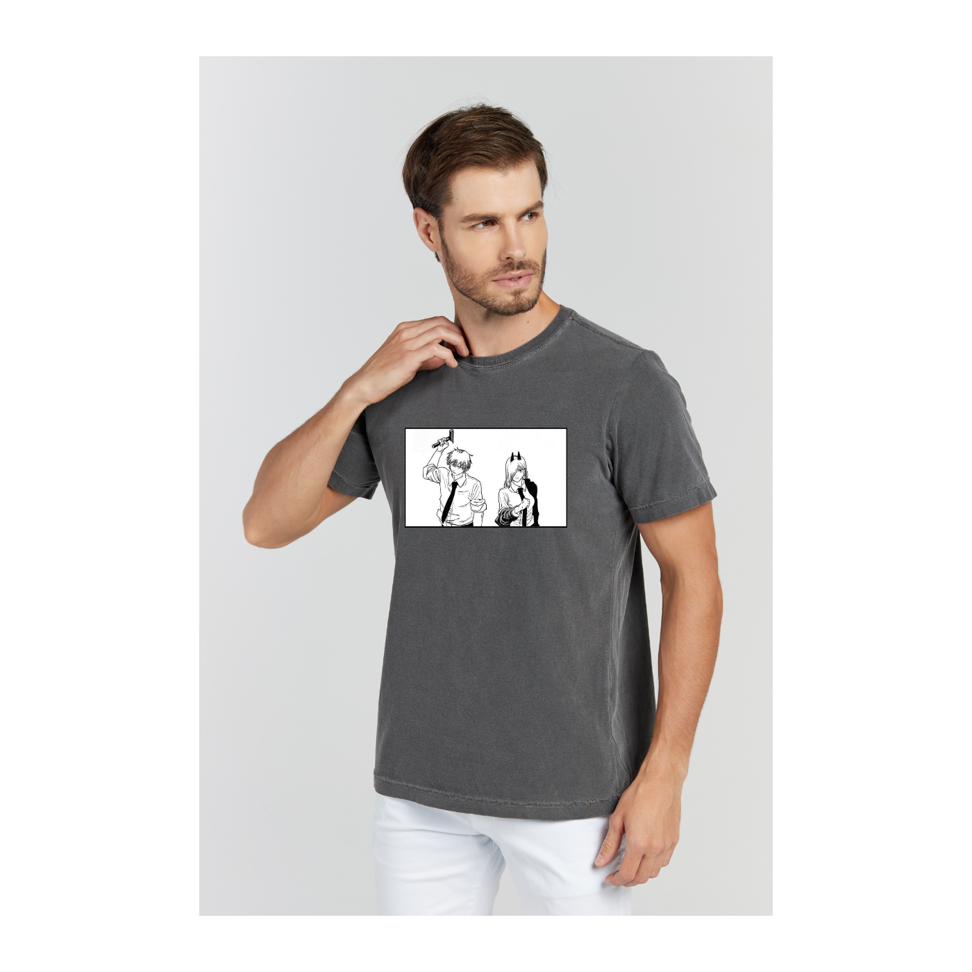 Camiseta Estonada Cinza Chumbo