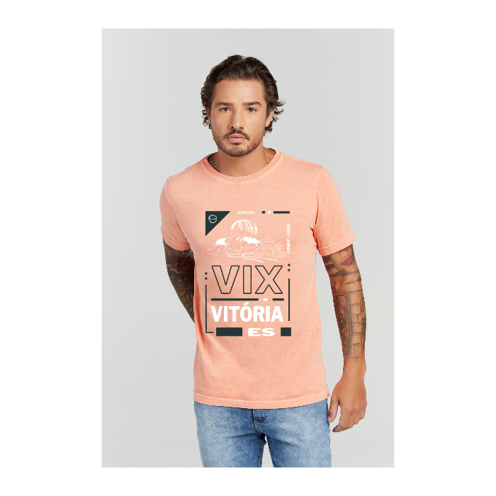 Camiseta Estonada Laranja