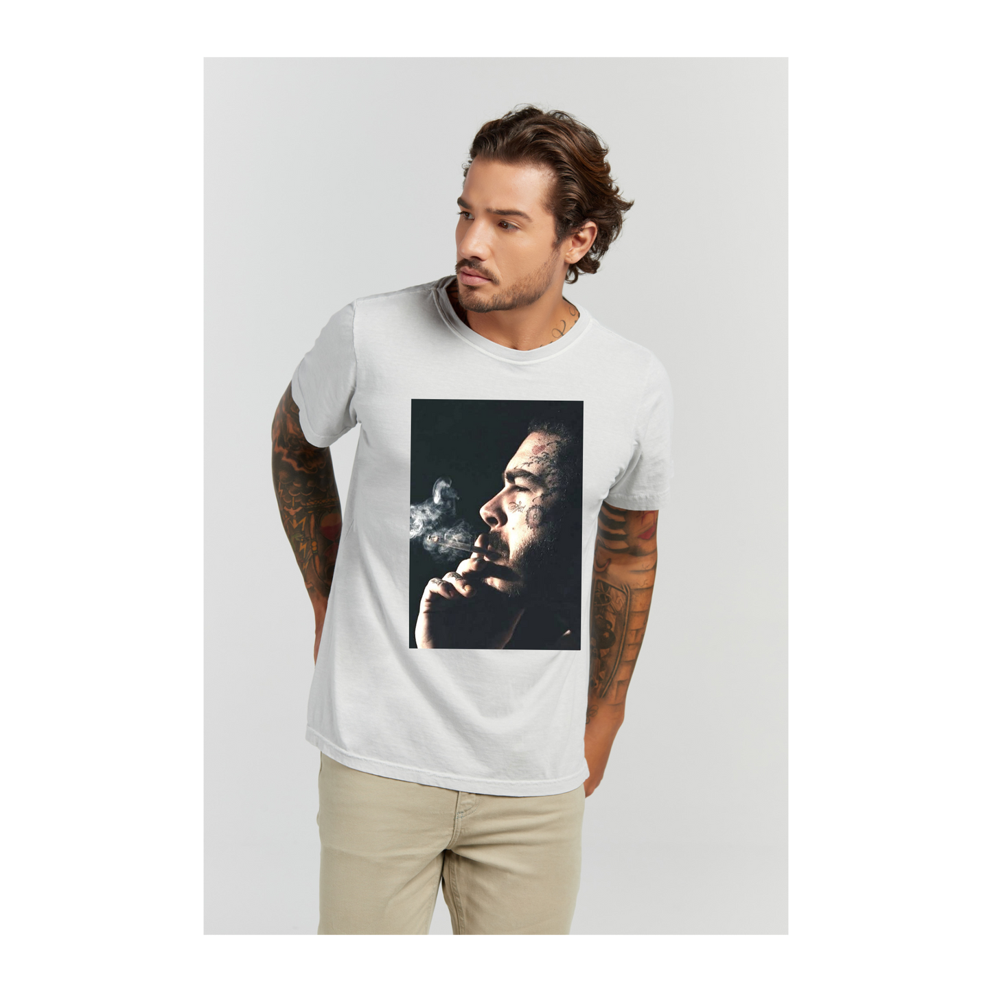 Camiseta Estonada Branco Gelo