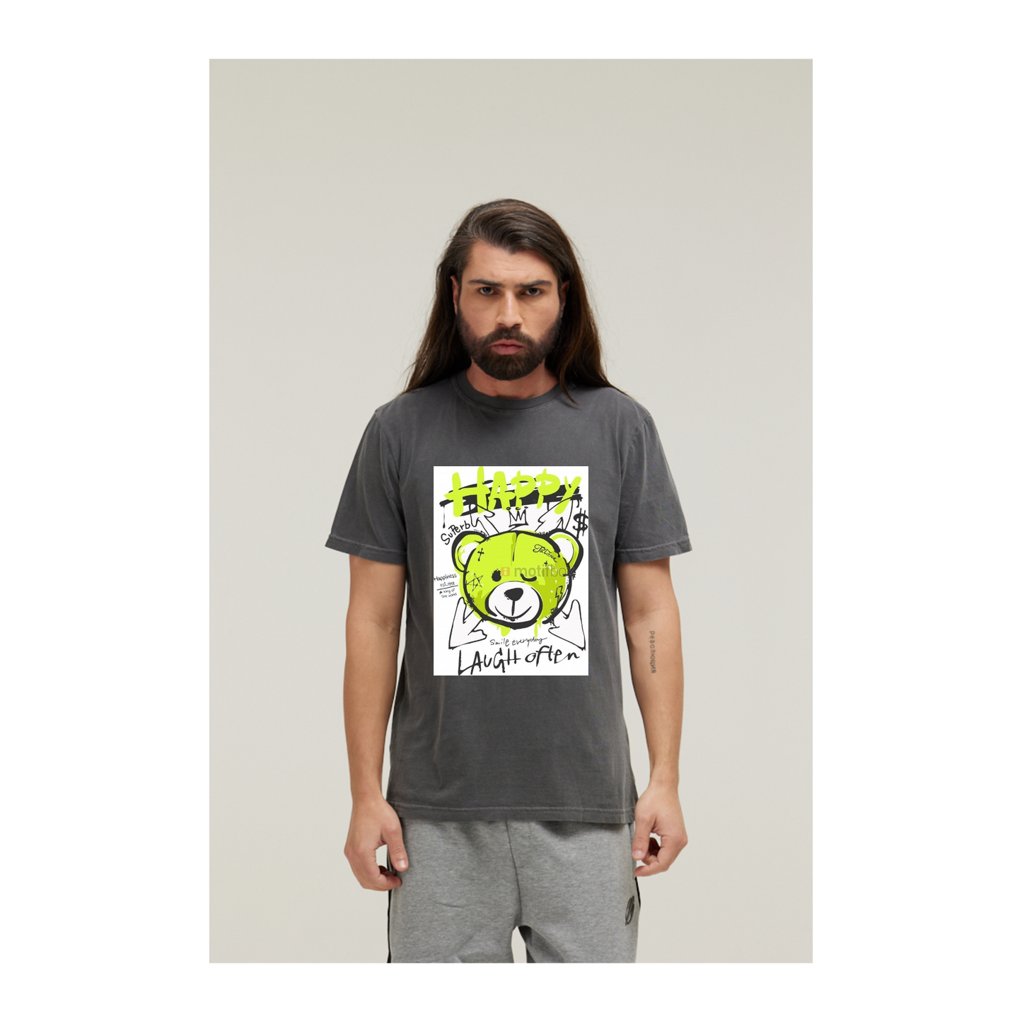 Camiseta Estonada Cinza Chumbo