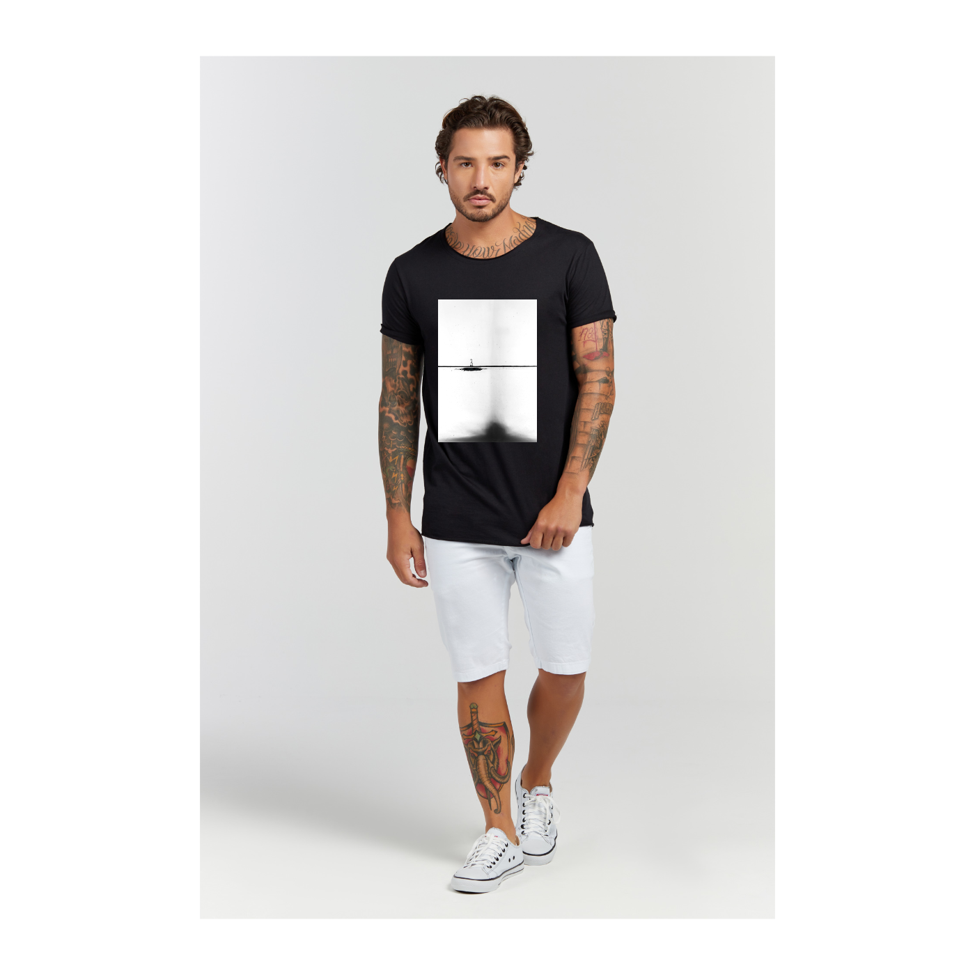 Camiseta Longline Preto