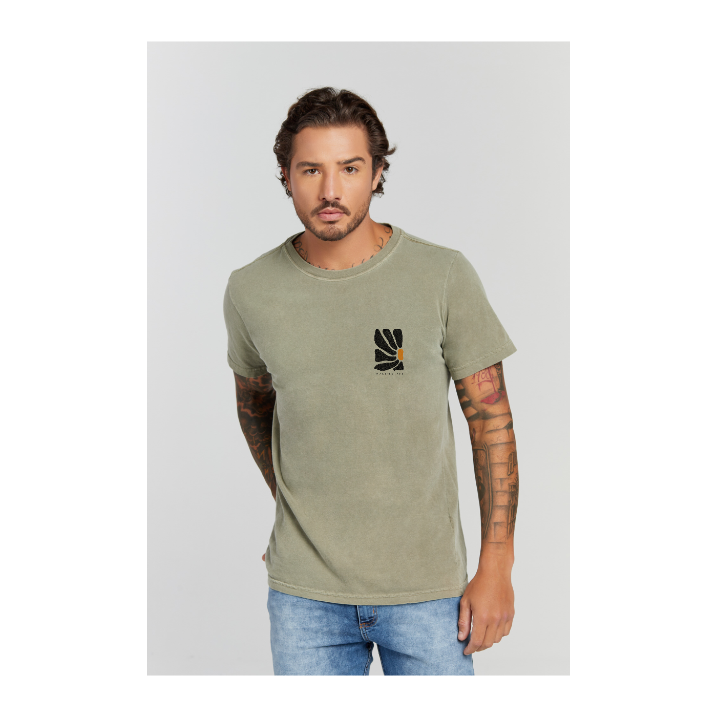 Camiseta Estonada Verde Militar