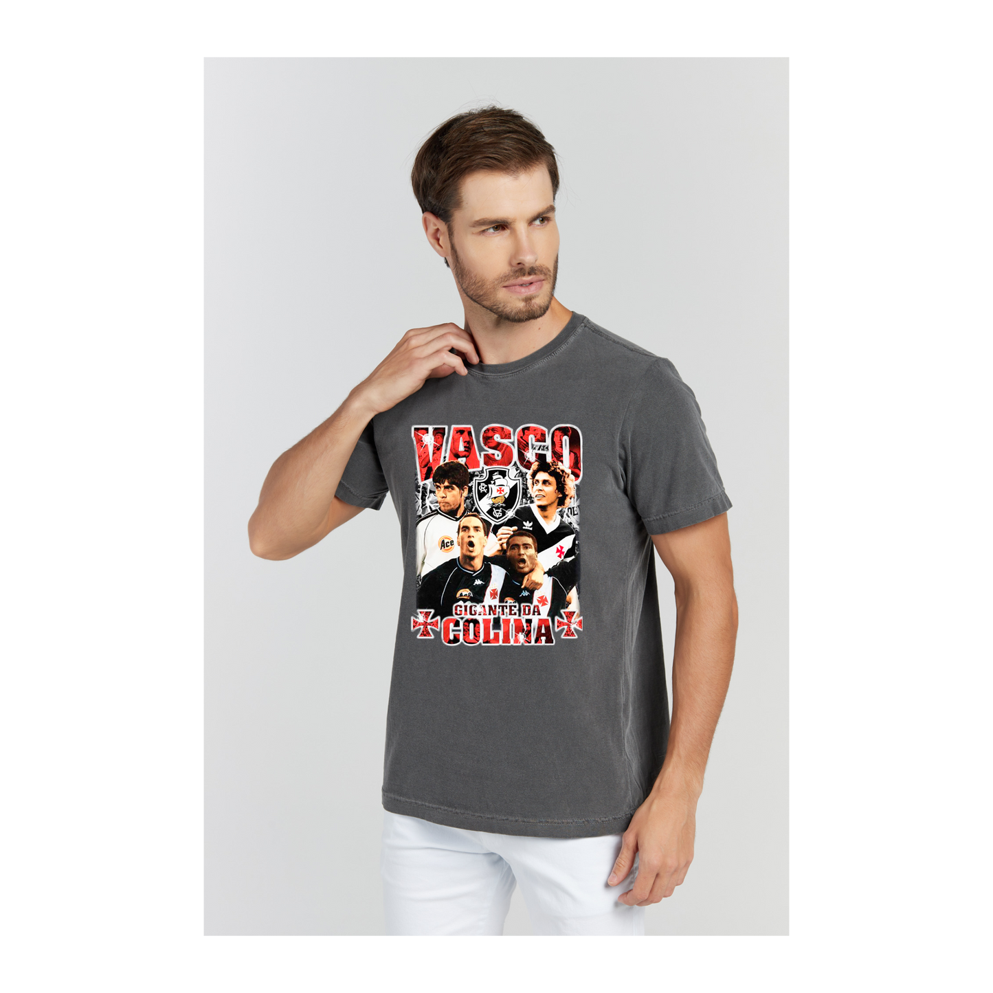 Camiseta Estonada Cinza Chumbo