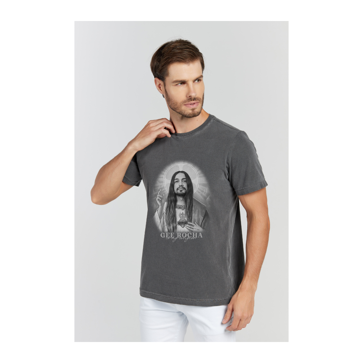 Camiseta Estonada Cinza Chumbo