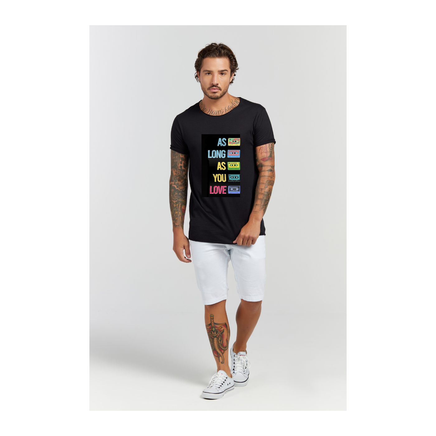 Camiseta Longline Preto