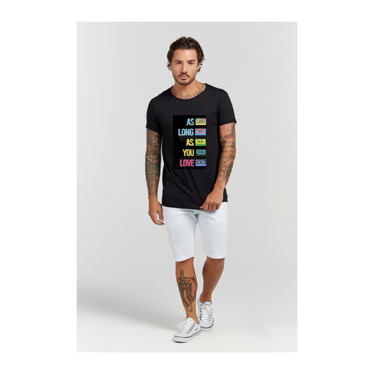 Camiseta Longline Preto