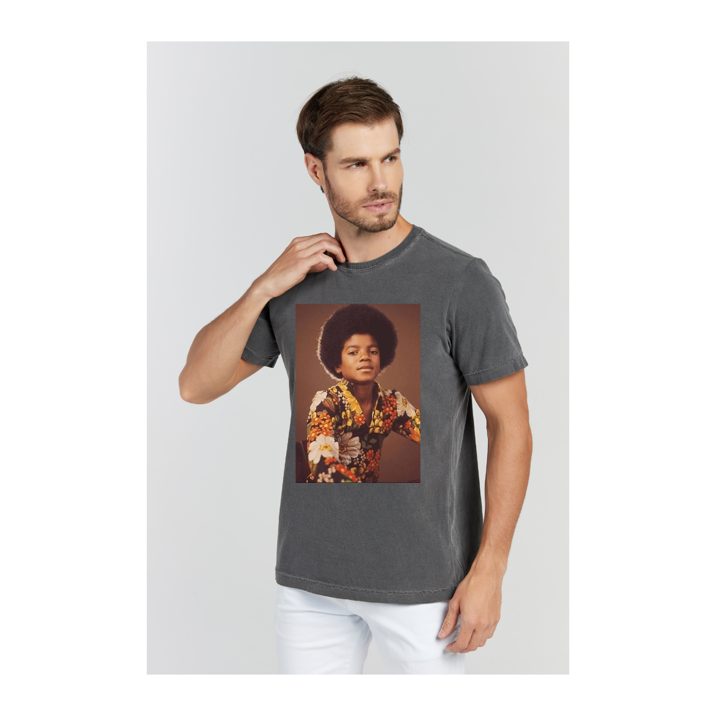 Camiseta Estonada Cinza Chumbo