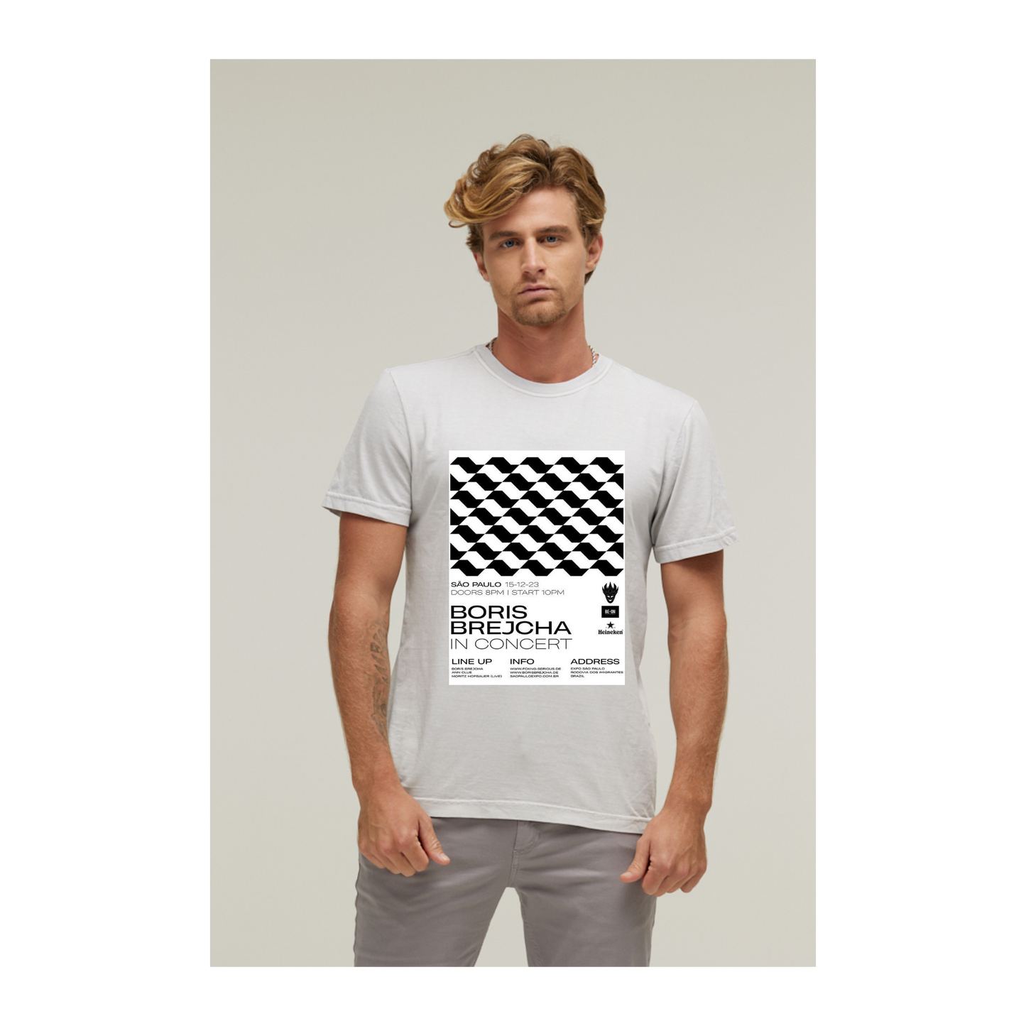 Camiseta Estonada Branco Gelo