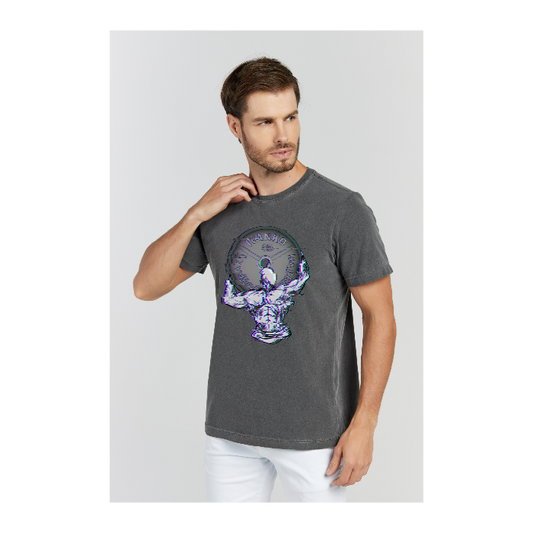 Camiseta Estonada Cinza Chumbo