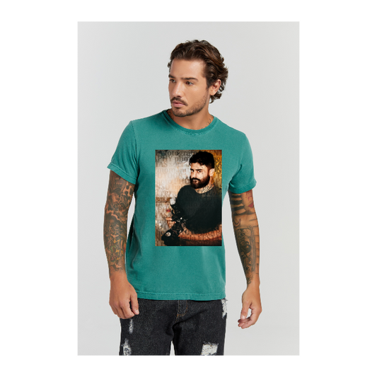 Camiseta Estonada Verde Musgo