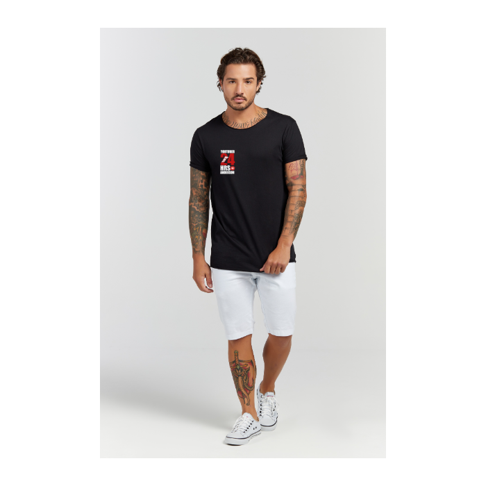 Camiseta Longline Preto