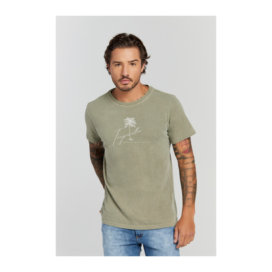 Camiseta Estonada Verde Militar