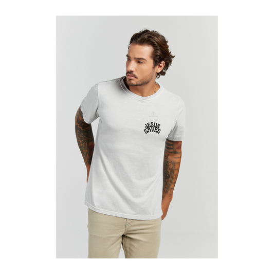 Camiseta Estonada Branco Gelo