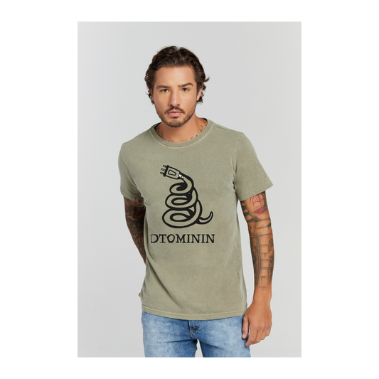 Camiseta Estonada Verde Militar