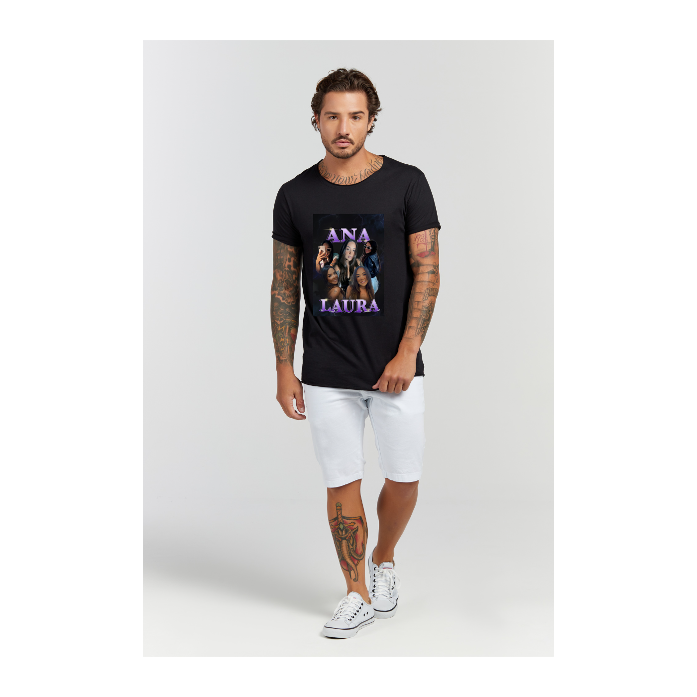 Camiseta Longline Preto
