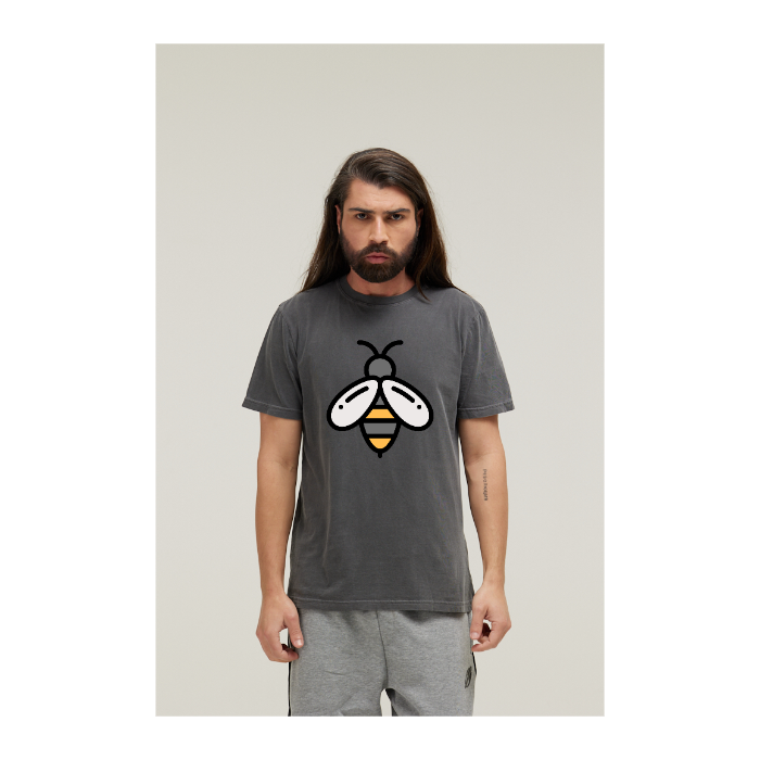Camiseta Estonada Cinza Chumbo