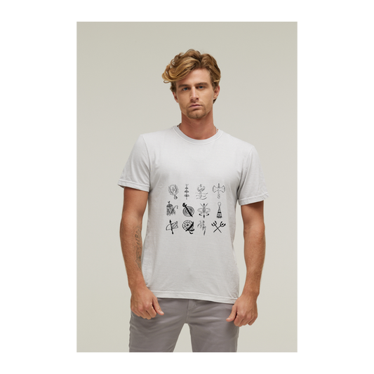 Camiseta Estonada Branco Gelo