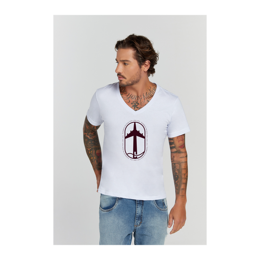Camiseta Premium Branco Decote V