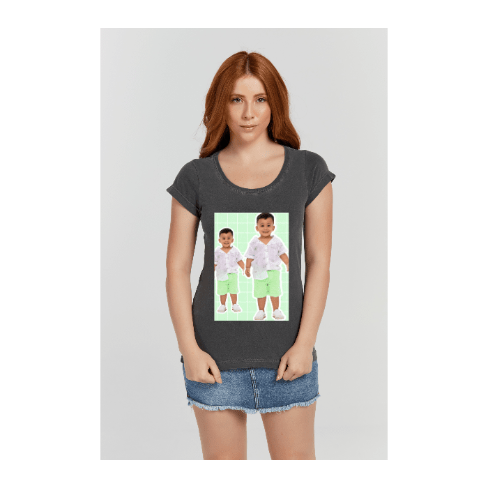 Baby long Estonada Cinza Chumbo - VB Camisetas