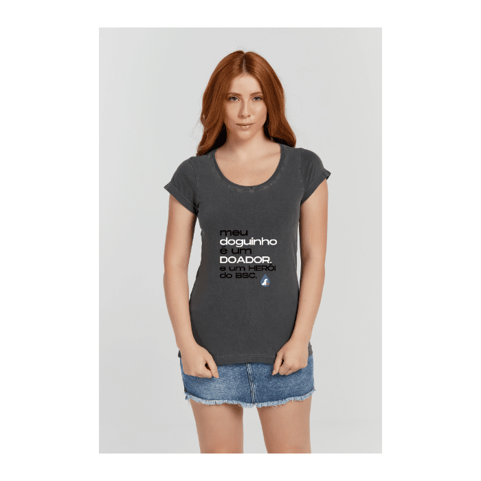 Baby long Estonada Cinza Chumbo - VB Camisetas