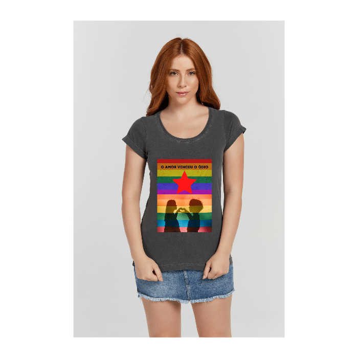 Baby long Estonada Cinza Chumbo - VB Camisetas