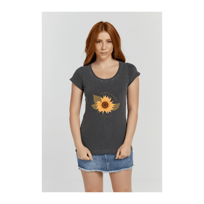 Baby long Estonada Cinza Chumbo - VB Camisetas