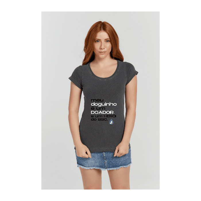 Baby long Estonada Cinza Chumbo - VB Camisetas